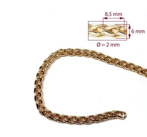 Arany kígyólánc 8,5 mm x 6 mm